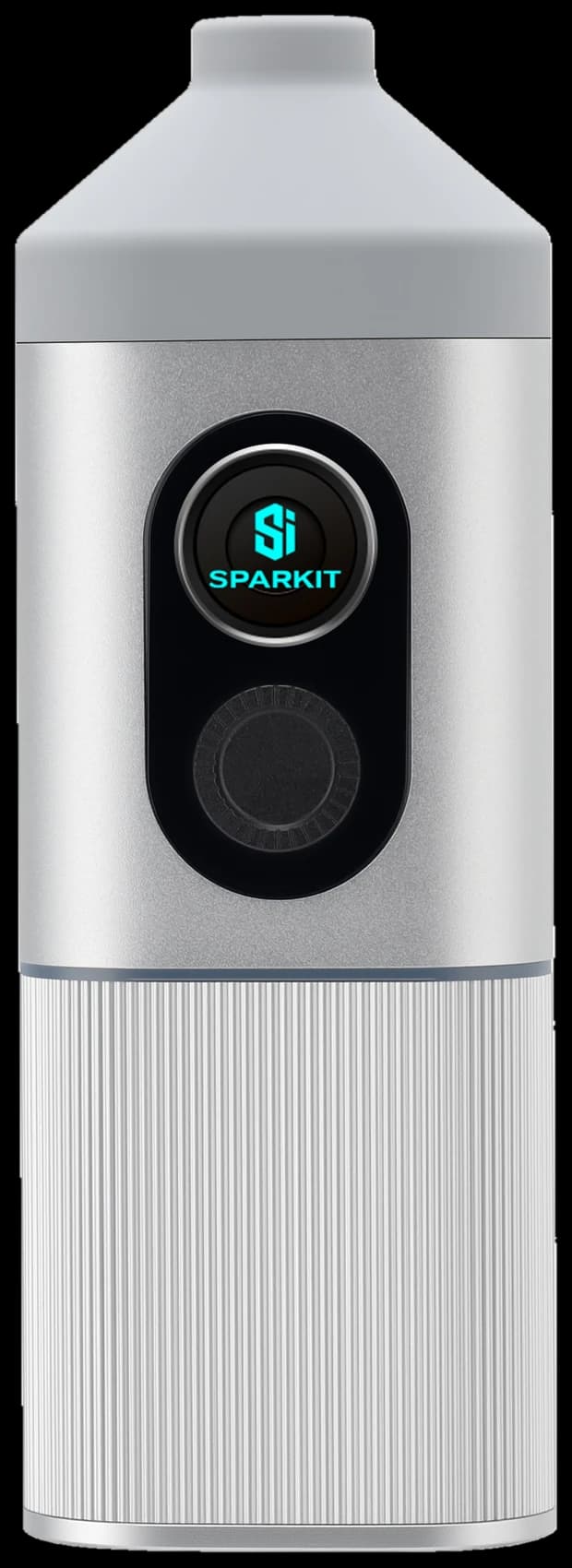 Front face of Silver SparkIt TRI and its on-device controls